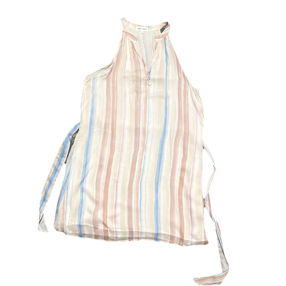 Bella Dahl Halter Mini Dress in Desert Horizon Stripe Size L‎ Beachy Coastal - Picture 14 of 15